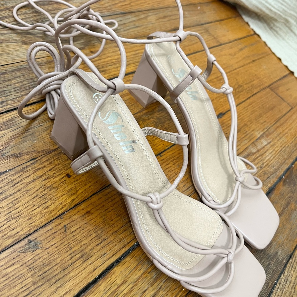 SHEIN Nude Strappy Heels
